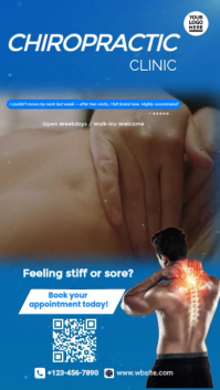 Blue Chiropractic Clinic Promotion Reel Instagram Template