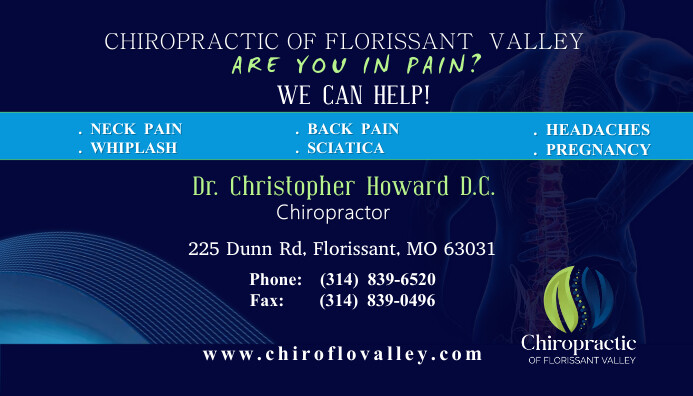 CHIROPRACTIC Business Card Front Visitekaartje template