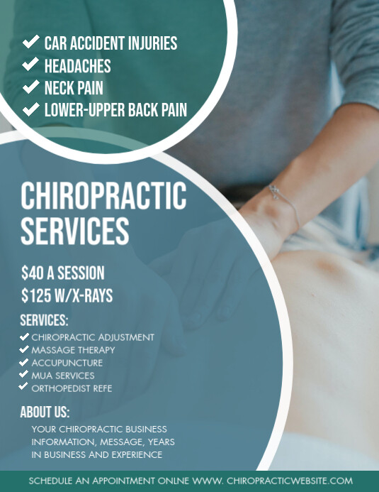 Chiropractic Services Flyer Template PosterMyWall