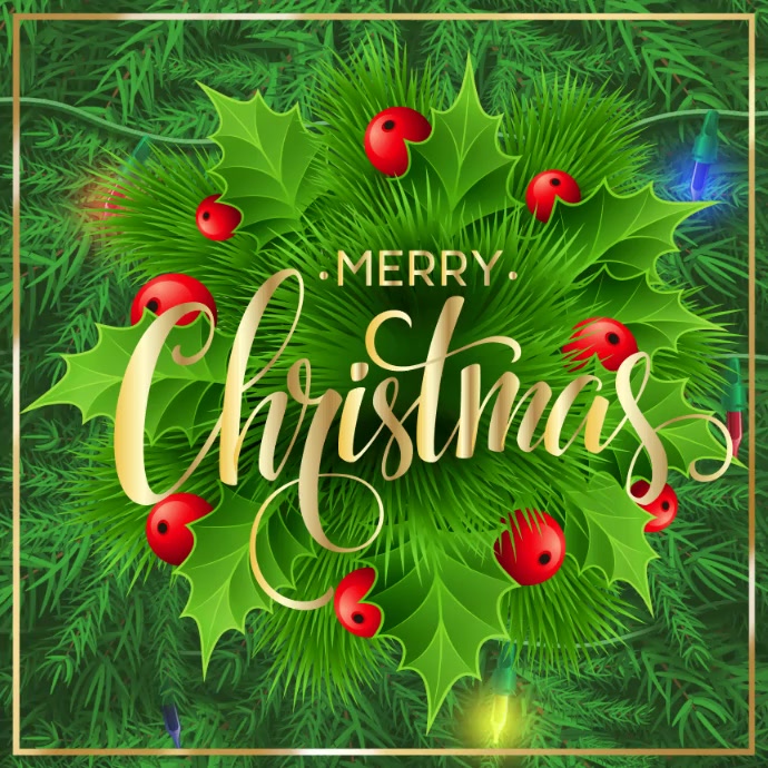 Chirstmas, Merry Christmas Instagram Post template
