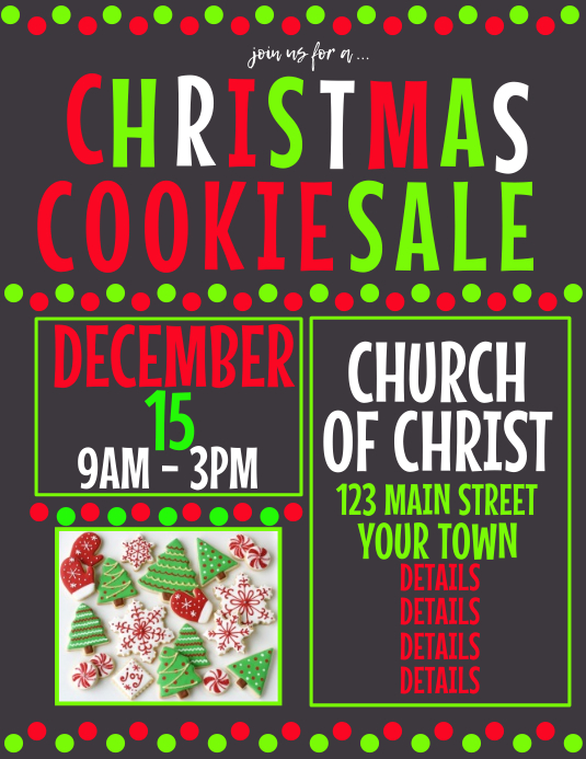 Chirstmas Cookie Sale Template PosterMyWall