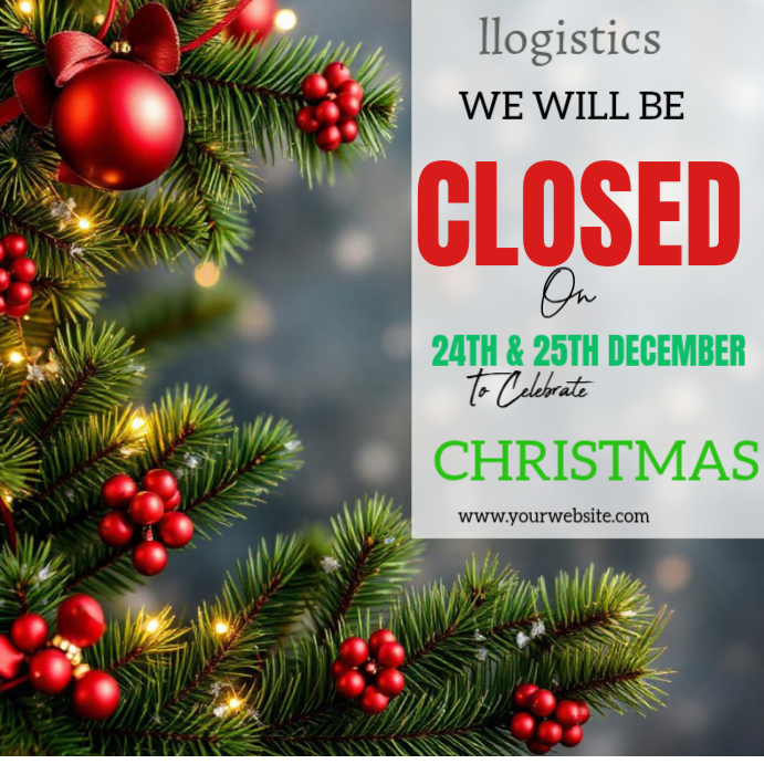 chirtmas poster โพสต์บน Instagram template