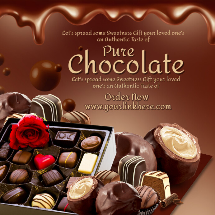 Chocolate ad instagram posts, Chocolate bar, Chocolate Template ...