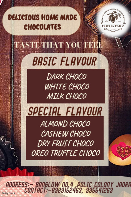 Chocolate advertisement poster Template | PosterMyWall