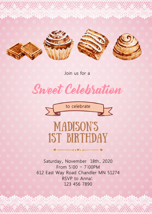 Chocolate Bachelorette Party invitation A6 template