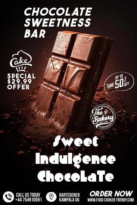 chocolate bar Poster template