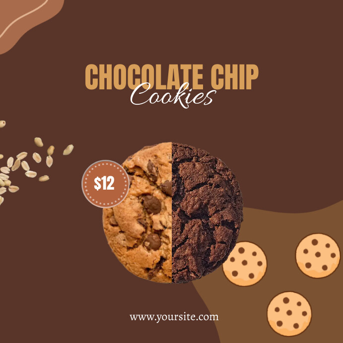 chocolate chip cookies Template PosterMyWall