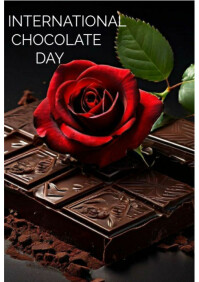Black International Chocolate Day A4 Template