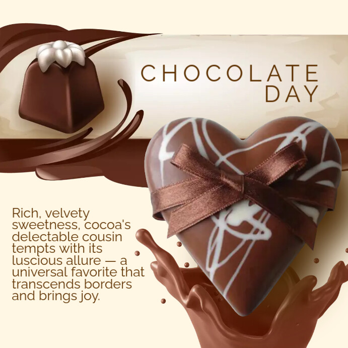 Chocolate Day Instagram Post template