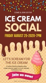 Chocolate Ice Social Digital Display Board template