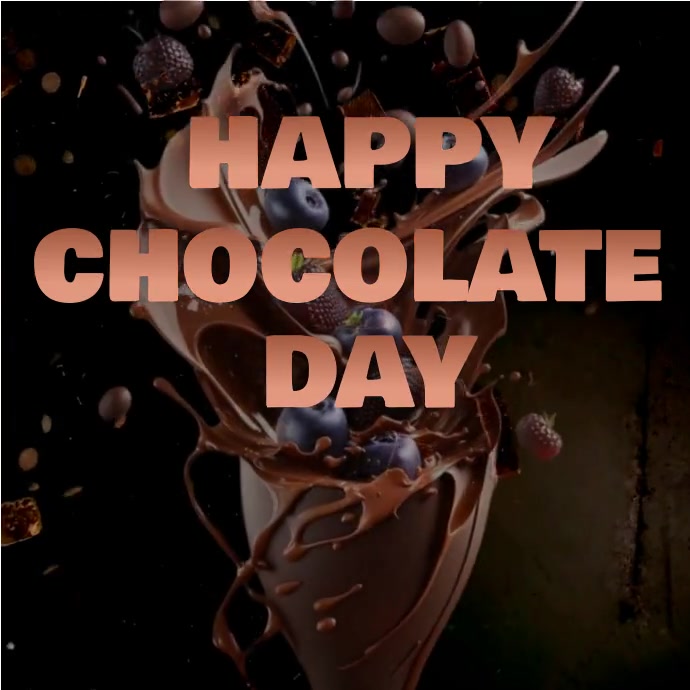 Chocolate Joyful world Chocolate Day Square Template | PosterMyWall
