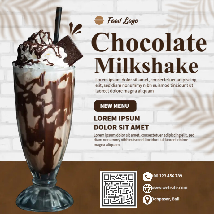 Chocolate Milkshake Template | PosterMyWall