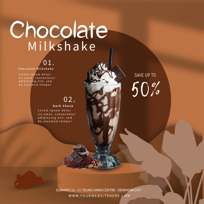 Chocolate Milkshake Template | PosterMyWall