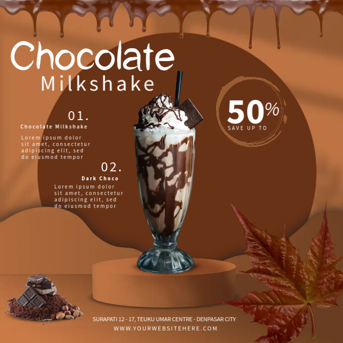 Chocolate Milkshake Template PosterMyWall