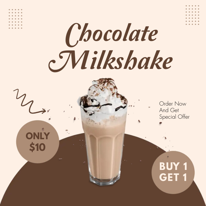 CHOCOLATE MILKSHAKE FLYERS Template | PosterMyWall