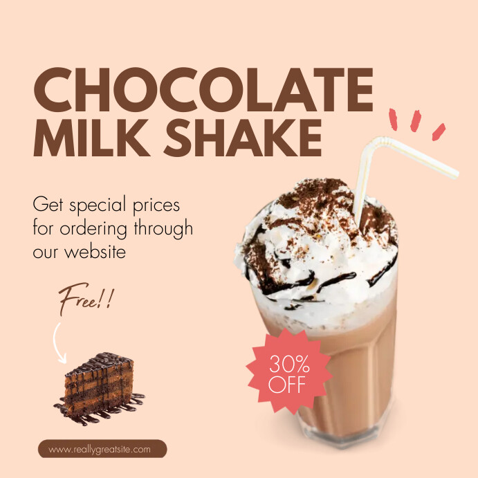 Plantilla de CHOCOLATE MILKSHAKE FLYERS | PosterMyWall