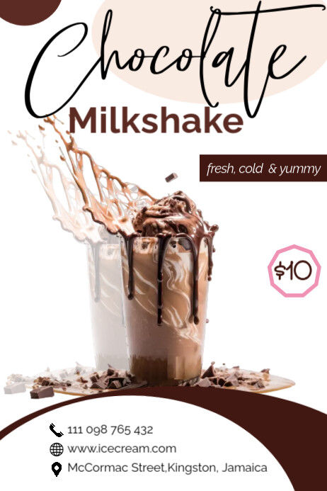 Modèle Chocolate milkshake sale-flyer design | PosterMyWall