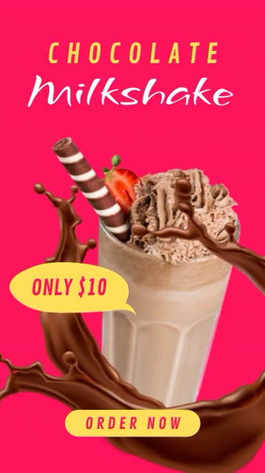 Chocolate Milkshake Template PosterMyWall