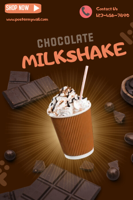 Chocolate milkshare Template | PosterMyWall