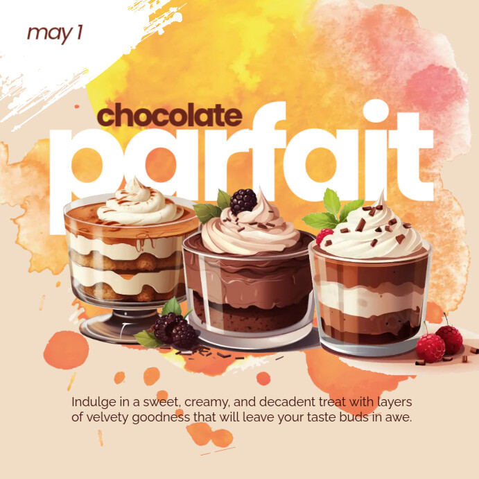 Parfait Front Design Copy of Chocolate Parfait Day Instagram Post | PosterMyWall