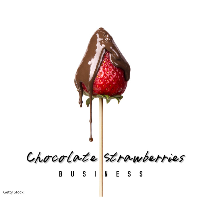 Chocolate Strawberry Shop Business Logo โลโก้ template