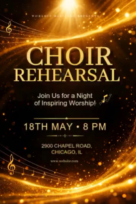 Schwarz Choir Rehearsal Poster Template