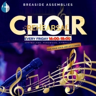 CHOIR REHEARSAL POSTER TEMPLATE Cuadrado (1:1)