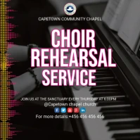 choir rehearsal service flyer template Wpis na Instagrama