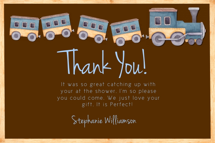 Modele Choo Choo Train Baby Thank You Note Postermywall Modele Choo Choo Train Baby Thank You Note Postermywall