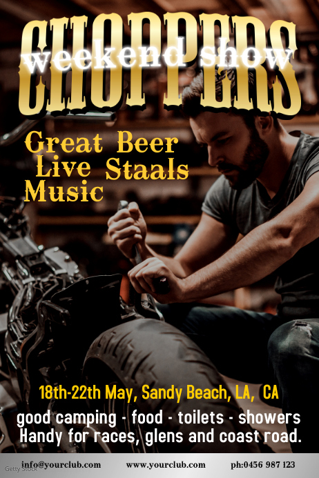 Choppers Event Poster template