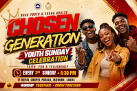 Chosen Generation Youth Celebration Flyer Poster template