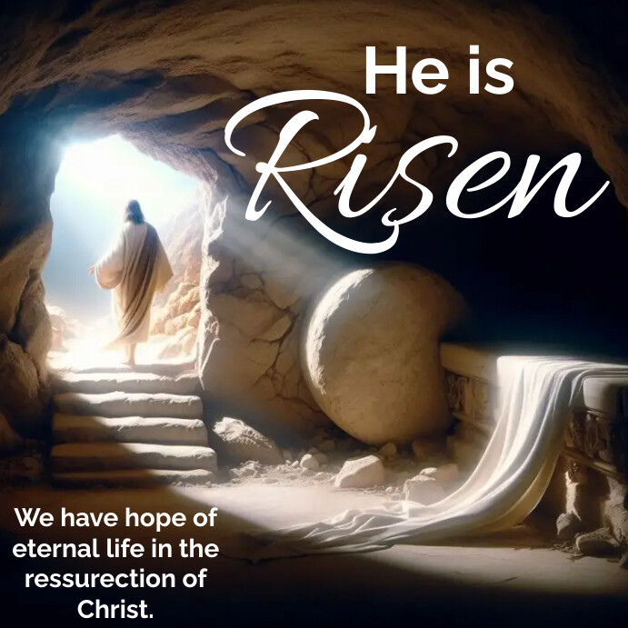 Christ Is Risen Template PosterMyWall