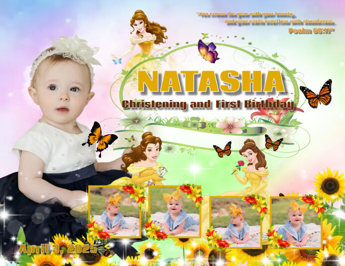 Christening & First Birthday AD Flyer (US Letter) template