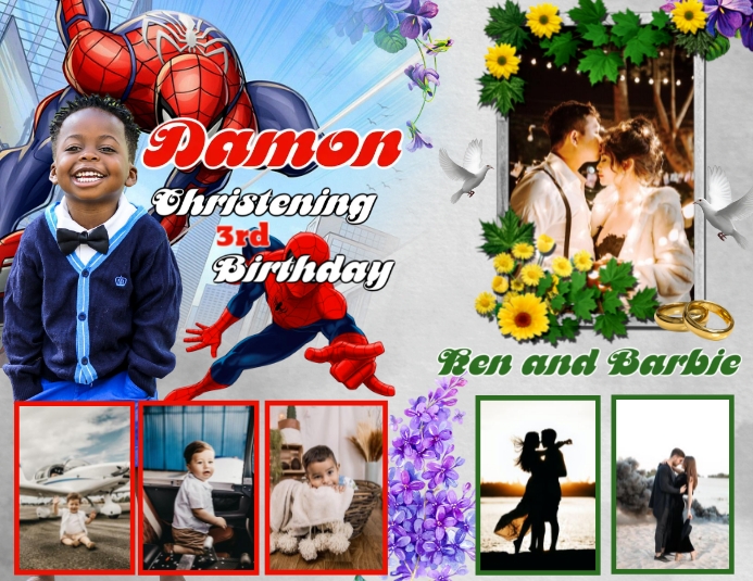 Christening & Wedding Template Ulotka (US Letter)