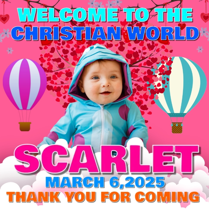 Christening Ads Template PosterMyWall