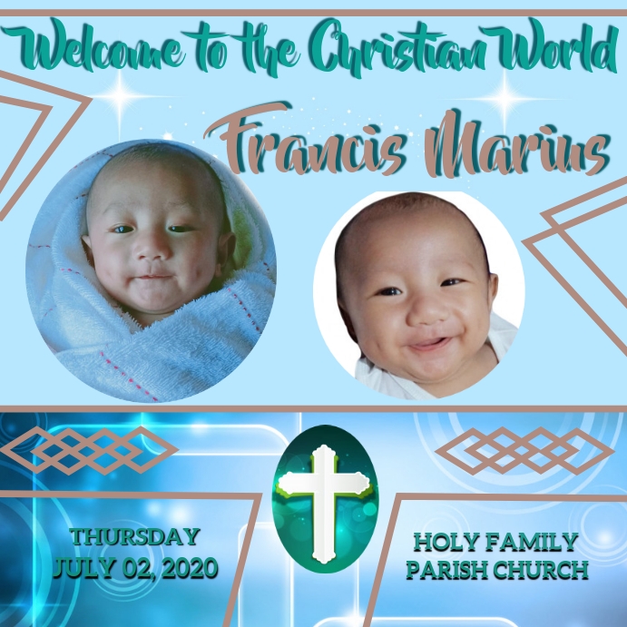 Copy of Christening PosterMyWall