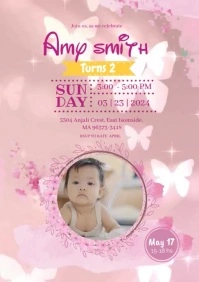 Christening Invitation Video A4 template