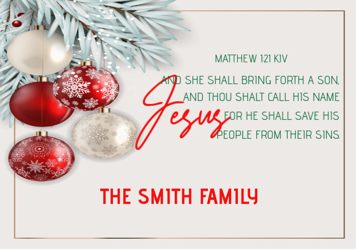Christian Christmas bible verse greeting card Template | PosterMyWall christian-christmas-bible-verse-greeting-card-template-postermywall
