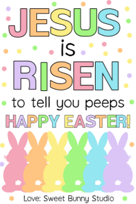 Christian Easter gift Tags, Jesus Is Risen Tags Spanduk 4' × 6' template