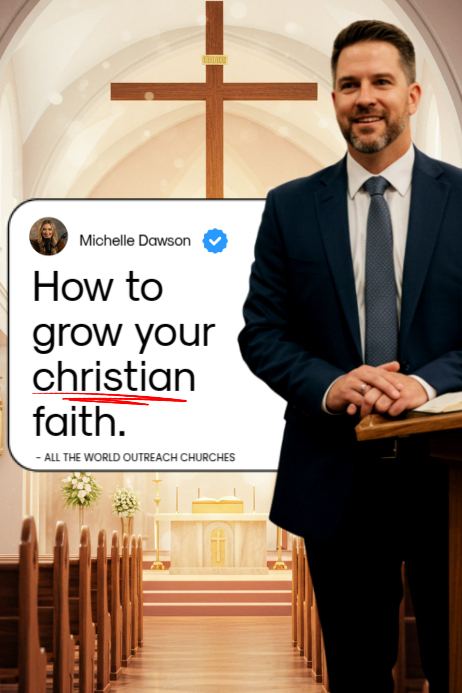 christian question poster template