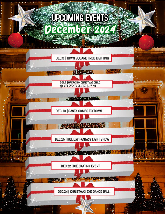 Copy of christmas, calendar of events, itinerary, sch PosterMyWall