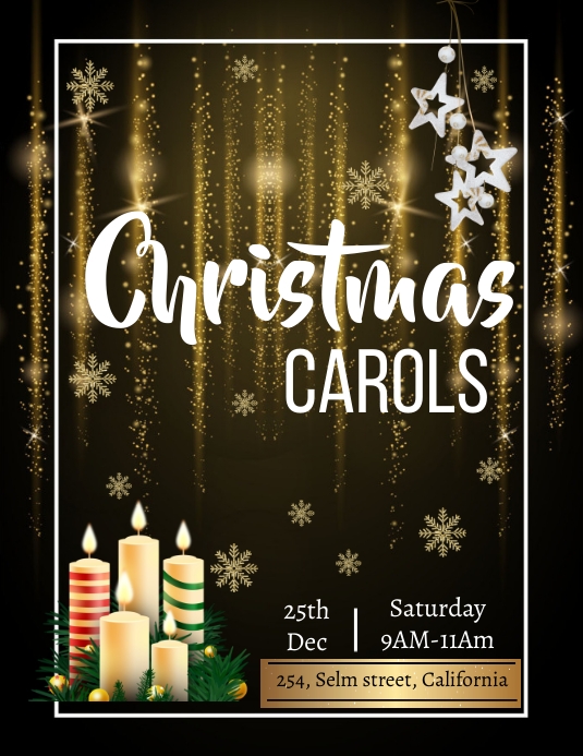 Christmas, Christmas carols Template | PosterMyWall