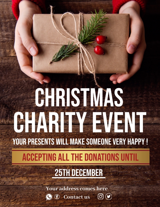 Christmas, Christmas donations Template PosterMyWall