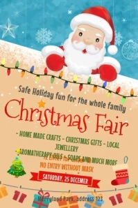 Christmas, Christmas fair, Winter wonderland Póster template