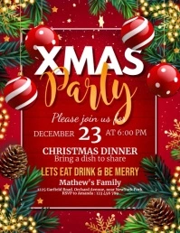 christmas, merry chritsmas, christmas holiday Flyer (format US Letter) template