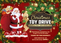 christmas, party, toy drive, celebration Briefkaart template