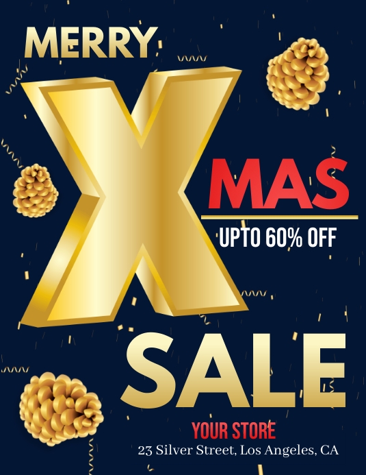 Christmas, Sale Flyer (Letter pang-US) template