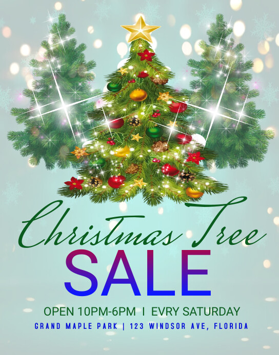 Christmas, Tree Sale Flyer Template PosterMyWall