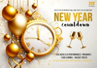 New year,event party,event,2025,countdown Postcard template