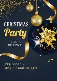 Christmas,Christmas party,event A4 template